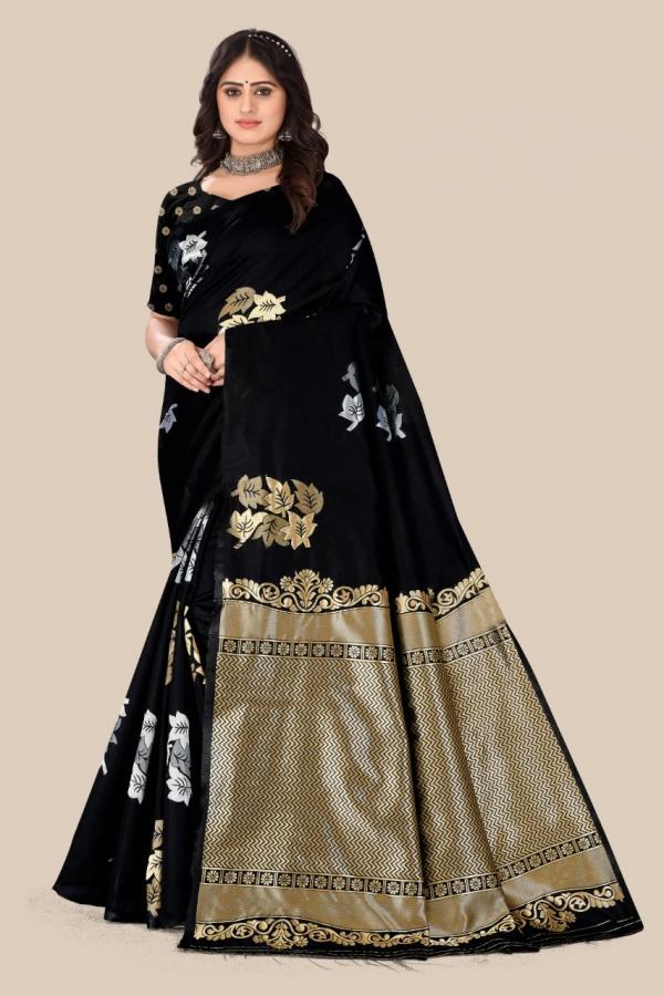 Gold Leaf Designer Banarasi Silk Saree Collection